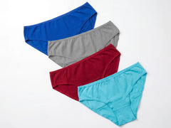 Soft Cotton Bikini 4-Piece Set-S