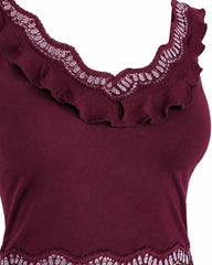 Burgundy Lace Set