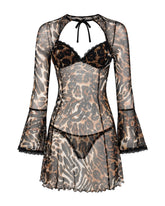 Wild Elegance Sheer Babydoll Set