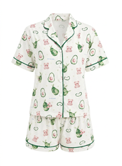 Cute Avocado Pajama Set