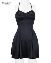 Satin Bloom Lace Dress