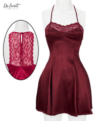 Satin Bloom Lace Dress