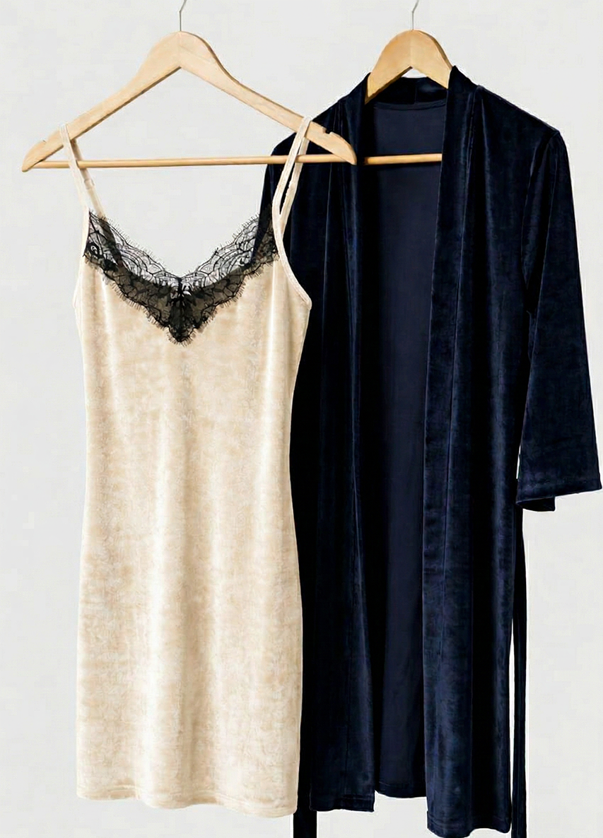Signature Velvet Robe & Nightshirt