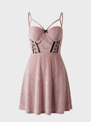 Ribbed Velvet Babydoll