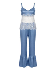 Classic Lace Satin Pajama Set
