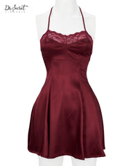 Satin Bloom Lace Dress